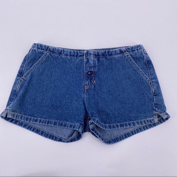 Vintage Tommy Hilfiger No Waistband Jean Shorts Size 7 - Picture 1 of 6